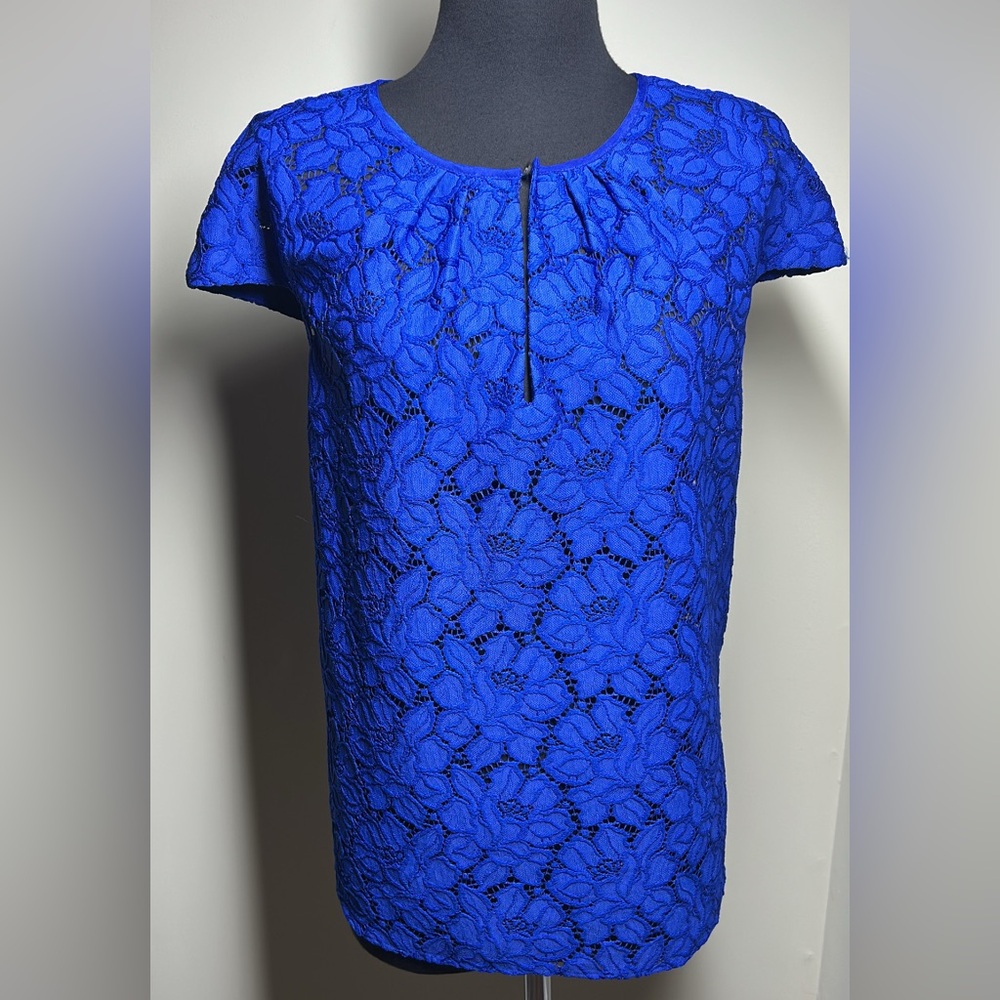 J. Crew Vibrant Blue Lace Dress